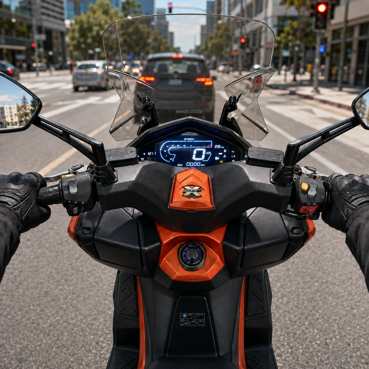 Scooter göstergesinde 10.000 kilometre, genişletilmiş bakım zamanı